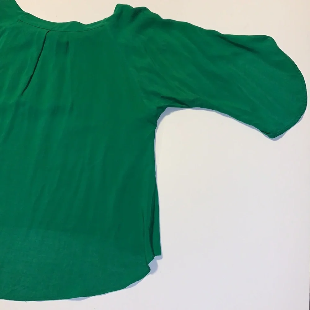 Anthropologie Maeve Green Flowy Blouse - Women’s Size Small - Picture 5 of 8